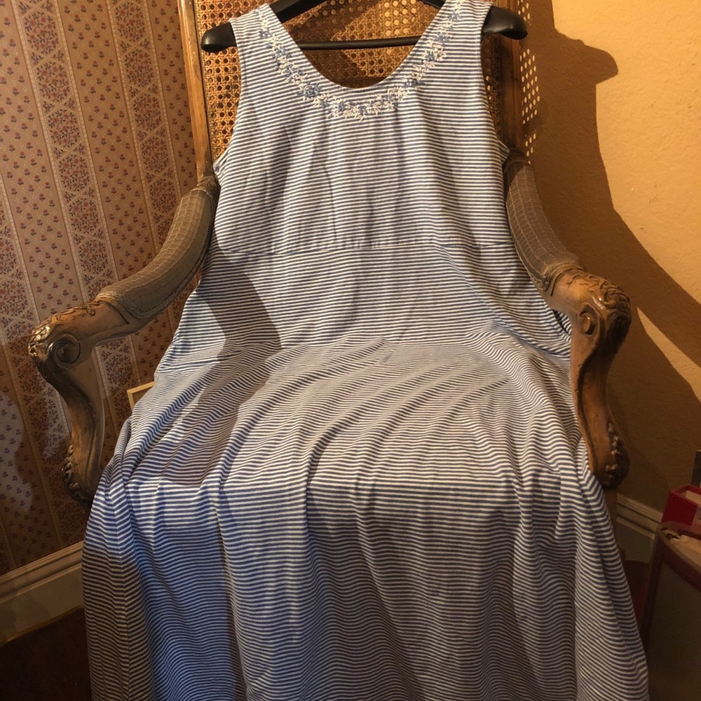 April Cornell striped scoop neck maxi, sz XL